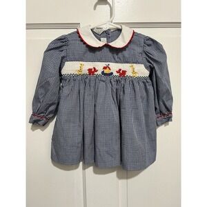 Smocked Girls 6 Month Dress Noah's Ark